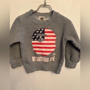 A Bathing Ape American Flag Ape Head graphic sweatshirt 6-12M